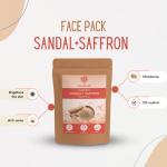 Natural Facepack for glowing skin, sandal and saffron pack 100gm