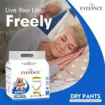 Evelance Adult Dry Pants Large 75-140cm (30-55 Inches) 12hr absorption (Large Size - 40 Pcs)