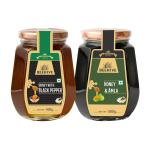 Beehive Black Pepper Honey and Amla Honey 100% Pure Natural Honey Immunity Booster (500 g each) Glass Jar (PACK OF 2)