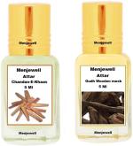 Menjewell Pack of 2PC Attar Chandan-E-Khaas, Oudh Wooden Musk 5ML Floral Attar (Sandalwood, Woody)