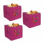 PrettyKrafts Smiley Emoticon Multiutility Storage Box, Toy Organizer for Kids - Smiley_Pink