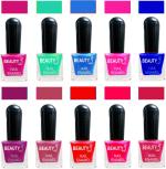 OUR Beauty Multicolor High Quality Quick Dry Long Lasting Hd Colors Nail Polish 2Feb2030, 80 ml (Set Of 10)