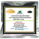 MGBN Gelatin With Sabja Seed Powder 2 In 1 Uses For Face Mask, Hair Removal Skin Care 75 gm