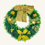 Specialyou.in 1pc 12nch Christmas Wreath for Front Door Entrance Tree Wall Door Hanging Decoration Ornaments Flower Design Wreath Xmas Artificial Garlands Christmas Decorations Items for Home.