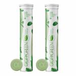 GIGAGREEN 40 Daily Greens Effervescent Sugar Free Tablets | 100% Vegan | Green Juice | Plant Based with Vitamins C, B6, B12 for Men and Women (Green Mango, 40 Tablets - Pack of 2)