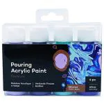 GOLDLEAF- Premium Pouring, Ethereal, 4pc Set, 2oz (60ml) Bottles, Pre-Mixed Acrylic Paint