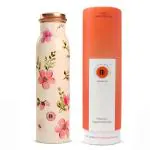 Eb-Everything Beautiful Copper Funky Flower Water Bottle Printed Funky Flower Design - 1 L
