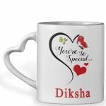 MM9E You are So Special Diksha Heart Handle Mug, I Love You Diksha, Diksha Name Mug,Valentine's Day, Anniversary Gift, Happy Birthday Gift, Rakhi Mug, Wife,Sister,Ceramic Coffee Mug 325ml
