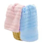Mush Sky Blue and Pink Bamboo Hand Towel (74.9 L x 35.6 W cm), Pack of 2