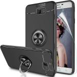 KWINE CASE Samsung Galaxy J7 Prime Black Silicon, Metal Back Cover