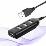 Zebronics ZEB-90HB USB Hub, 4 Ports, Pocket Sized, Plug & Play, for Laptop & Computers (Black)