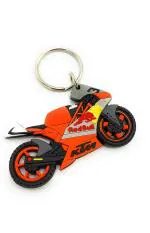Blue Aura Jdp Multicolor Rubber Jdpktm Bike Shape Doubleside Rubber Keychain