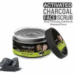 Green lily london NATURAL'S Bamboo Charcoal Face & Body Scrub With Activated Charcoal, Peppermint & Thyme For Helps in Deep Exfoliation and Remove Blackheads (100% Organic Skin Care Product)