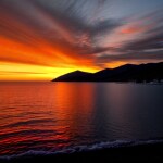 Love Creation 12x18 Size poster print for creative wall art- sky-on-fire-10454(Non Sticker)