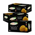 Wheafree Gluten Free Khatai Cookies (Pack of 3 x 200g Each) | No Maida | Tasty Soft and Flavoured Cookies | Best Tea Time Snacks | 100% Gluten Free Veg Ingredients
