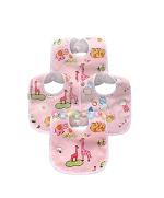 DESIGNESTYPink Waterproof Baby Feeding Bibs - 0 - 30 Months ( Pack of 4 )