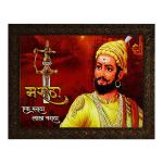 Indianara Multicolor Engineered Wood Shiva Ji Maharaj Painting 25.4*33*1 cm