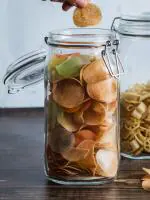 Bormioli Rocco Spa Glass Fido Jar with Clear Lid & Rubber Gasket 1.5 L Set of 2