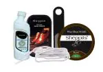 Sheppits Premium Shoe Shiner (Neutral), Shoe Cleaner (Natural), Shoe Polish (Brown), Shoe Horn (Black), & Sports Shoes Laces (White) Combo | Shoe Care Kit