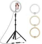 USTINE 10 Inches Big LED Ring Light for Camera, Phone tiktok YouTube Video Shooting and Makeup, 10