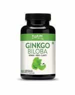 Vokin Biotech Ginkgo Biloba With Brahmi For Better Concentration Gluten Free 90 Veg Capsule