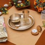 Kansyam Bronze / Kansa Kids Set Of 4 Side Edge Plate | Manohar Large