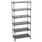 YMRR 6 step Multipurpose Rack with wheels - Color Black