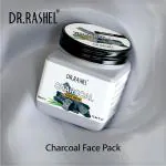 DR.RASHEL Charcoal Face Pack for Glowing Skin, Oil Control, Acne, Pimples, Detan, Blemishes, Pigmentation & Brightening, Face Cleansing for Face & Body (380 Ml)
