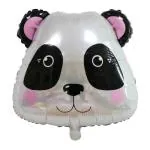 Hippity Hop Rubber Multicolor Baby Panda Animal Face Shape Foil Balloon