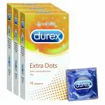 Durex Condoms, Extra Dots- 10s (Pack of 3)