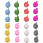 Yindella Thumb up Hooks 24 PCS Multipurpose 8 Different Colors Adhesive Silicone Wire Organizer Key Hanger Toothbrush Multicolored Holder Makeup Brush Holder for Desk