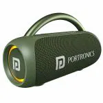 Portronics Radiant 30W Wireless Bluetooth Portable Speaker With In-Built Mic,6 Hours Playtime,HD Clarity Sound,Dual Driver,RGB LEDs,TWS Connectivity,BT5.3v,USB Drive,Aux in,Type C Fast Charging(Green)(POR-2070)