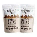 Waffle Mill Waffle Chips Milk Choco Drizzle Vegetarian - 85 g (pack of 2)