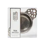 Nion Tea Infuser with Drip Bowl | Perfect for Steeping Loose Leaf Tea | Gold (Brass) Finish