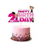 Zyozique Boss baby Cake Topper for Girl, Baby is Two, Two Cake Topper, Second Birthday Cake Topper, 2nd Birthday, Two Year Old Baby girl Happy Birthday Party Decoration
