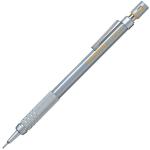 Pentel GraphGear 500 0.9 MM HB Mechanical Pencil | Lead Of Grade HB | Mini Interchangeable Eraser With Push Mechanism | Silver Plated Swing Grip | Pack Of 1 | Silver (PG500)