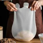 VEDANTA ENTERPRISE Silicone Kneading Dough Bag for Any Type Dough - Non-Stick Dough Mixer Bags for Bake Ware Cooking Tool use for Bread, Cookies, Roti, Paratha, Pizza, Tortilla 1 PCS