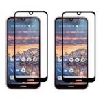ECMERED Full Glue Coverage Edge To Edge Tempered Glass Screen Protector For Nokia 4.2 With Self Installation Kit (Black) (Pack Of 2)