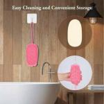 Masox Store Silicone Bath Body Brush Exfoliating Massage Silicone Loofah Body Scrubber, Silicone Shower Sponge, Double Sided Rubber Scrub Body Brush for Baby Kids Men Women - Multicolor L-80