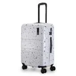 Nasher Miles Venice HardSided Polycarbonate Check-in Luggage Terrazzo Black 24 inch|65cm Trolley Bag