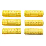 Hair Line Professional Snap on Plastic Hair Roller, Self Grip No Heat Curlers For Hairdressing, Home n Saloon Use_2 cm_Yellow Color_Pack of 6 Rollers