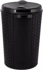 YASHODEEP PLASTIC New Unique Swing Round Dustbin For Home, Office -Plastic Dustbin ( 8.5 L - Black )