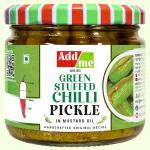 Add Me Homemade Rajasthani Stuffed Green Chilli Pickle in mustard oil 300g | Hari mirch ka bharwa achar 300 gm Glass Pack