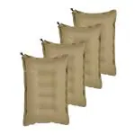 SHIVAM CART Soft Cotton Travelling Air Pillow, Compact and Lightweight Pillow, Easy to Carry, Neck Support headrest Pillow During Travelling in Bus, Train,Flight (Pack of 4)- Brown