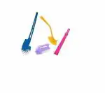 Vararo Nonslip Toilet Brush, Bathroom Brush, Sink Brush and Broom Deep Cleaning Brush
