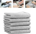 ToYooZe Non Scratch Dish Wash Cloth - 5 Pack Multi Functional Mesh Wire Scrubber Dishwashing Cleaning for Kitchen, Wet and Dry, Metal Safe Scrub