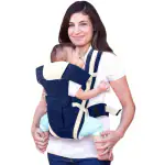 MULTYBASKET Welo Baby Carry Bag Carrier Cuddler with Strong Belt 4 in 1 Position, Navy Blue