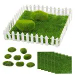 Hasthip Green Wood Picket Fence For Diy Crafting Dollhouse Home Decors (Set Of 24)