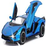 KTRS ENTERPRISE Diecast Lamborgini Sian 1:24 Alloy Sports Car Openable Doors Vehicle Models Toys for Kids Lamborghini Sian Die-cast Model Car with Sound and Light Pull Back Collection Toy Car for Boys