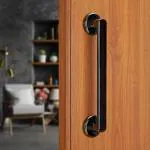 LAPO Polo Door Handles for Main Door/ Main Door Handle/Door Hardware(12 inches, Black Finish)